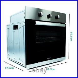 65 Litre 8 Function Fan Assisted Electric Single Oven in Stainless Steel