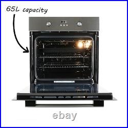 65 litre 9 Function Full Fan Single Oven in Stainless Steel with a Plug