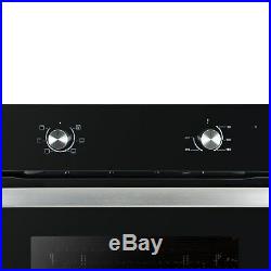 70 litre 6 Function Built in Static Single Oven in Black Supplied with a plug