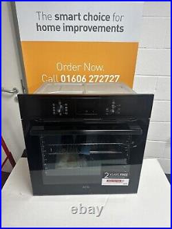 AEG 3000 Series Electric Single Oven Black BEX335011B Ex Display HW181254