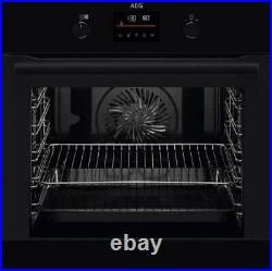 AEG 6000 Series Electric Single Oven Black BEB335061B Ex Display HW181060