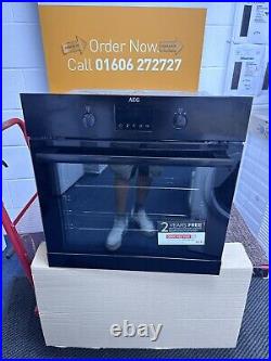 AEG 6000 Series Electric Single Oven Black BEB335061B Ex Display HW181060