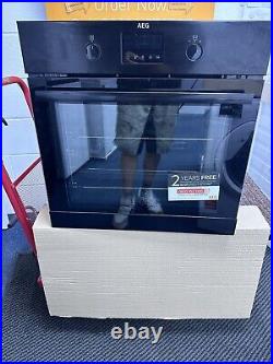 AEG 6000 Series Electric Single Oven Black BEB335061B Ex Display HW181060