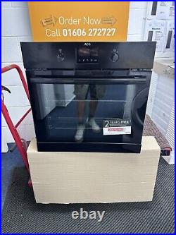 AEG 6000 Series Electric Single Oven Black BEB335061B Ex Display HW181060