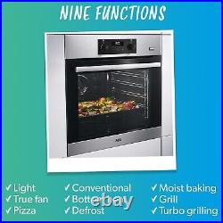 AEG 6000 Series Electric Single Oven Stainless Steel BES355010M