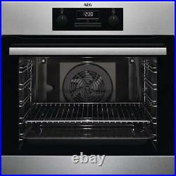 AEG BEB231011M Single Oven Built In Electric in Stainless Steel