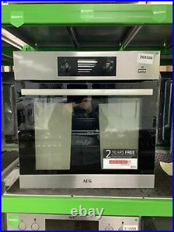 AEG BES355010M Built In Electric Single Oven Steam Function S/Steel #260508