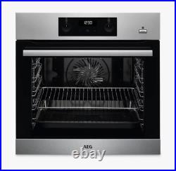 AEG BES355010M Built In Electric Single Oven, Steam Function, Stainless St. C806