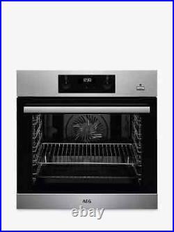 AEG BES355010M Built In Electric Single Oven/Steam Function, Stainless Steel