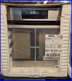 AEG BES355010M Built In Electric Single Oven/Steam Function, Stainless Steel
