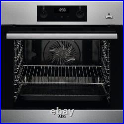 AEG BES355010M SteamBake Built-In Electric Single Oven Stainless Steel