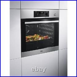 AEG BES355010M SteamBake Built-In Electric Single Oven Stainless Steel