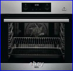 AEG BPS355020M Built in Single Electric Oven in Stainless Steel