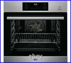 AEG Built In Single Electric Fan Oven With Grill BPS356020M A+ Stainless Steel