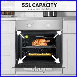 Baridi Built-In Five Function Fan Assisted Single Electric Oven 60cm Stainless A