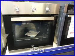 Beko BIG22101X Built in Integrated Single Gas Fan Oven Stainless Steel