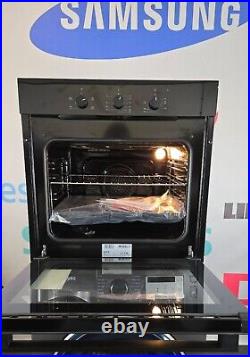 Black 60cm Built In Integrated Single Electric Fan Oven St Steel Prima+ PRSO106