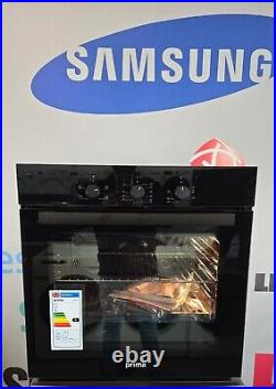 Black 60cm Built In Integrated Single Electric Fan Oven St Steel Prima+ PRSO106