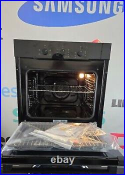 Black 60cm Built In Integrated Single Electric Fan Oven St Steel Prima+ PRSO106