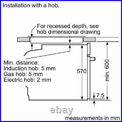 Bosch Single Oven Silver HRS574BS0B Built-In Steam Function Graded (B-51110)