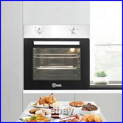 Built In Electric Oven 75L Single Multi Function Stainless Steel Plug Fitted NEW