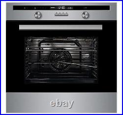 Cooke & Lewis CLPYSTa Built-in Single Pyrolytic Oven Brushed Black & Grey