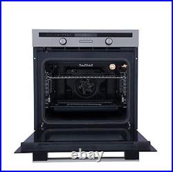 Cooke & Lewis CLPYSTa Built-in Single Pyrolytic Oven Brushed Black & Grey