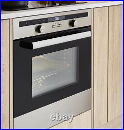 Cooke & Lewis CLPYSTa Built-in Single Pyrolytic Oven Brushed Black & Grey