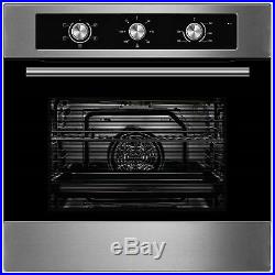 Cookology COF600SS 60cm Stainless Steel Built-in Single Electric Fan Oven, Timer