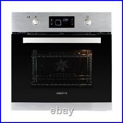 ElectriQ 68L Pyrolytic Self Cleaning Electric Single Oven in Stainless Steel