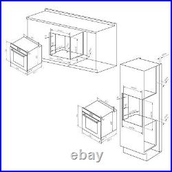 ElectriQ Multifunction Single Oven with Pyrolytic Cleaning and Air Fr EQOVENA4BK