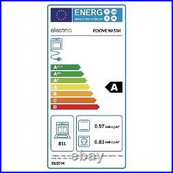 ElectriQ Self Cleaning Pyrolytic Multifunction Single Oven Black EQOVENA3BK