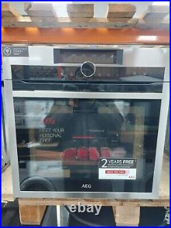 Ex-Display AEG BPE948730M Single Oven Built in Pyrolytic Stainless Steel #8398