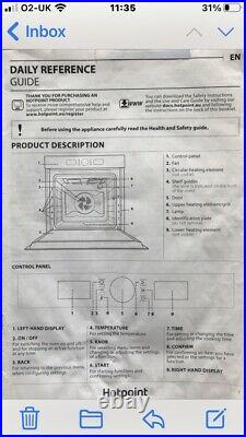 Hotpoint Built In Single Electric Fan Oven SI4854 HIX