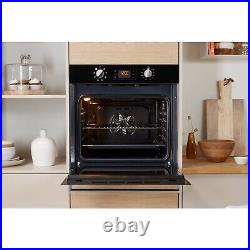 Indesit Aria Electric Fan Single Oven Black IFW6340BLUK