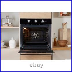 Indesit IFW6330BLUK Built-In Electric Single Oven Black