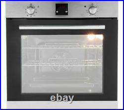 Logik Integrated Built-in 60cm Electric Fan Oven Single Oven Stainless Steel