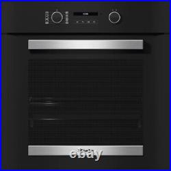 Miele H2465B CleanSteel Built-In Electric Single Oven Black