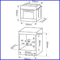 Montpellier SFO65MX Stainless steel Built in Electric Single Oven