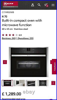 Neff N70 C17mr02n0b Combi Microwave Oven