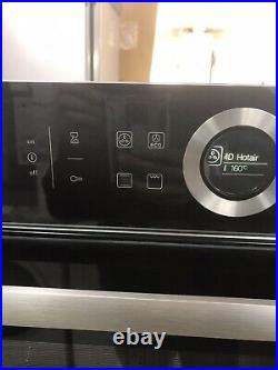New Bosch Serie 8 Built In Integrated Single Electric Fan Oven Black HBG634BB1B