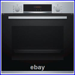 Oven Bosch HBA63B150B 60cm Serie 6 Pyrolytic Built-in Silver Electric Single