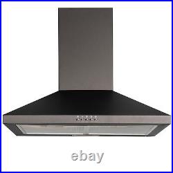 SIA 60cm Black Single Electric Fan Oven, 4 Zone Induction Hob & Cooker Hood Fan