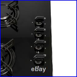 SIA 60cm Single Electric Fan Oven, 4 burner Gas Glass Hob And Smoked Glass Hood