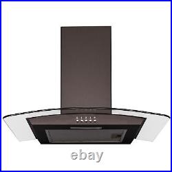 SIA 60cm Single Electric Fan Oven, Gas 4 burner Glass Hob And Curved Glass Hood