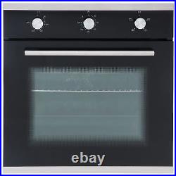 SIA 60cm Single Electric Oven, 4 Burner Gas On Glass Hob And Pyramid Cooker Hood