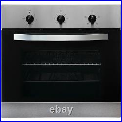 SIA 60cm Stainless Steel Single Electric True Fan Oven And 70cm 5 Burner Gas Hob