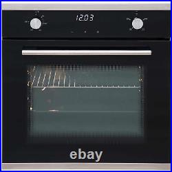 SIA 60cm Touch Control Single Electric Fan Oven, 4 burner Gas Hob & Curved Hood