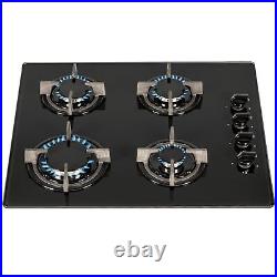 SIA 60cm Touch Control Single Electric Fan Oven, 4 burner Gas Hob & Curved Hood