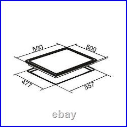 SIA 60cm White Single Electric True Fan Kitchen Oven & 4 Burner Gas On Glass Hob